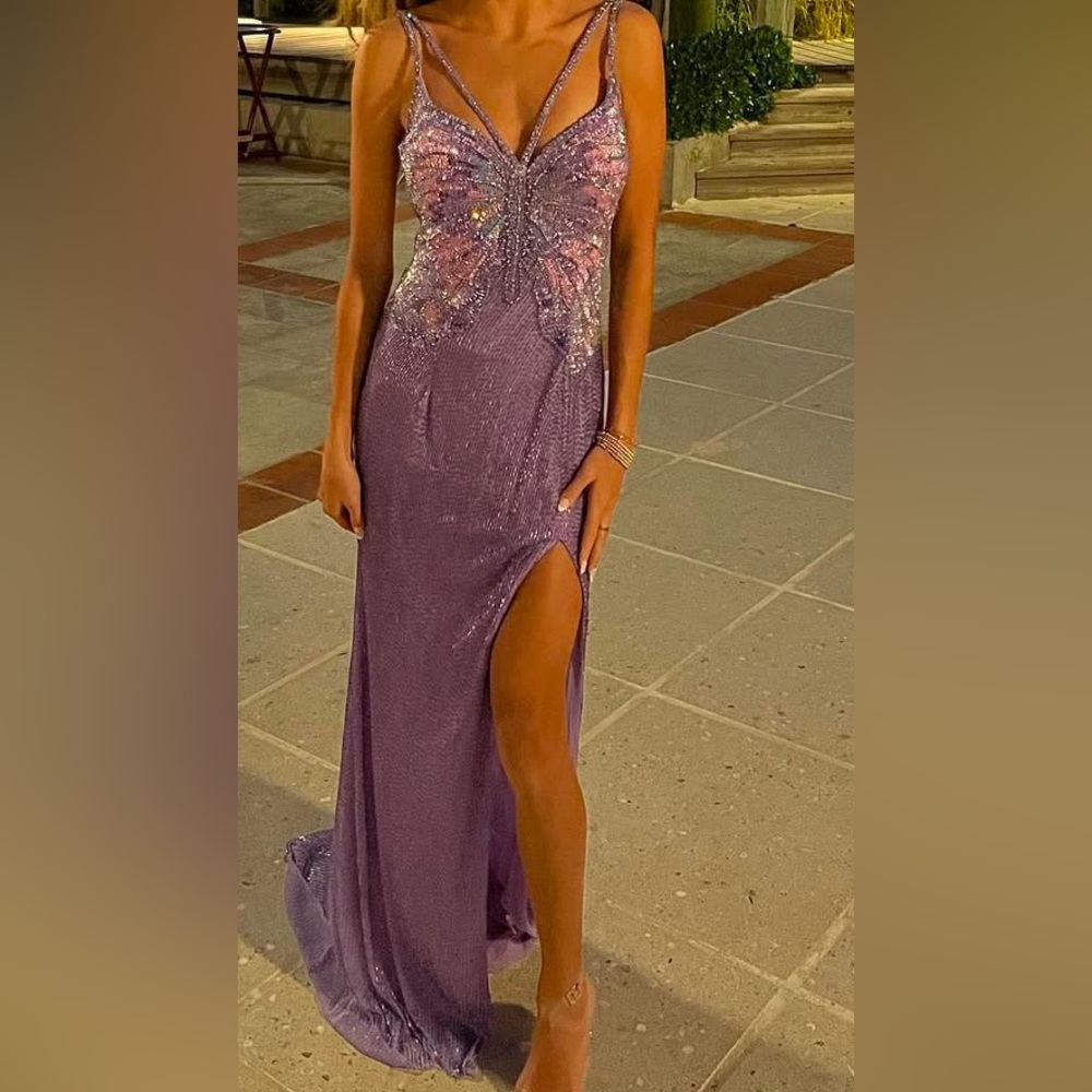 Sherri Hill 54837 Lilac Butterfly Prom/HOCO/Cocktail Dress/Gown, Size 2